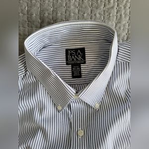 jos a bank Dress shirt long sleeve 16.5 34 Blue purple striped